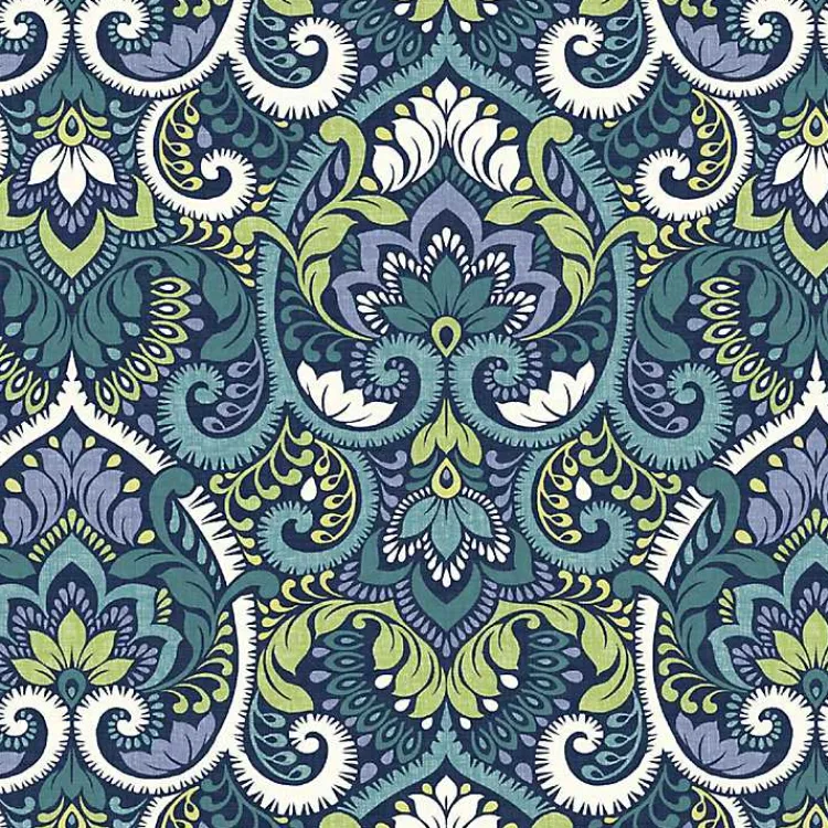 Outdoor Cushions & Pillows-Kirklands Home Sapphire Damask Outdoor Chaise Cushion