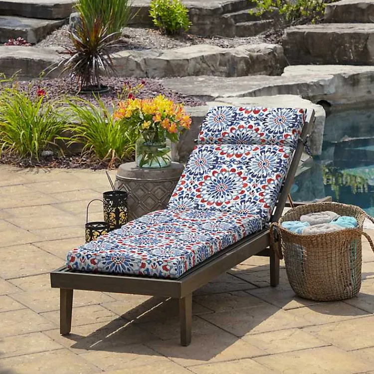 Outdoor Cushions & Pillows-Kirklands Home Clark Outdoor Chaise Cushion, 72 in.