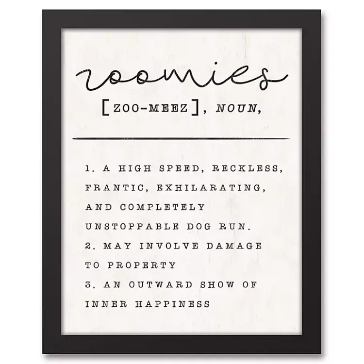 Wall Quotes & Signs-Kirklands Home Zoomies Framed Canvas Art Print, 12x15 in.