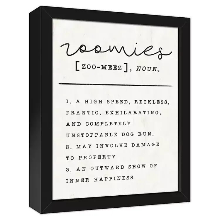 Wall Quotes & Signs-Kirklands Home Zoomies Framed Canvas Art Print, 12x15 in.