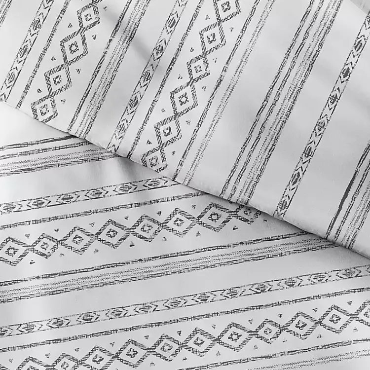 Duvets-Kirklands Home Gray Geometric 2-Pc. Twin Duvet Cover Set