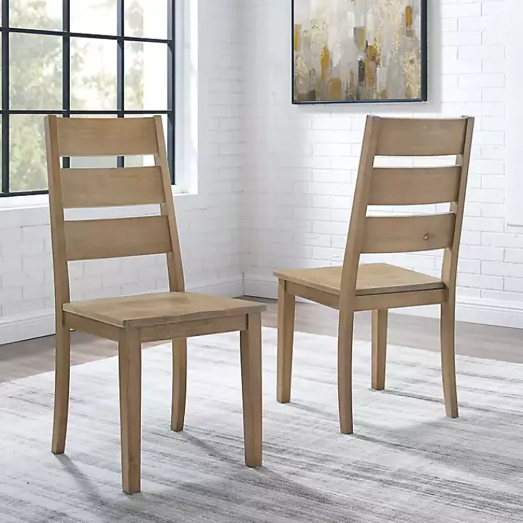 Dining Chairs-Kirklands Home Jolie Ladder Back 2-pc. Dining Chair Set Tan