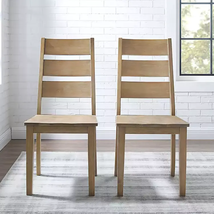 Dining Chairs-Kirklands Home Jolie Ladder Back 2-pc. Dining Chair Set Tan