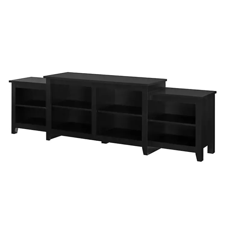 Tv Stands & Media Consoles-Kirklands Home Solid Tiered TV Stand Black