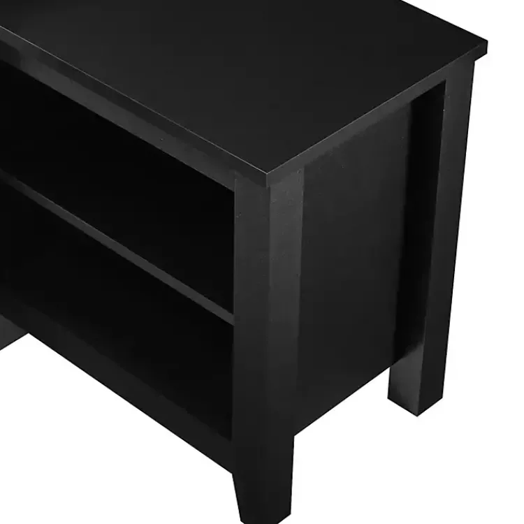 Tv Stands & Media Consoles-Kirklands Home Solid Tiered TV Stand Black