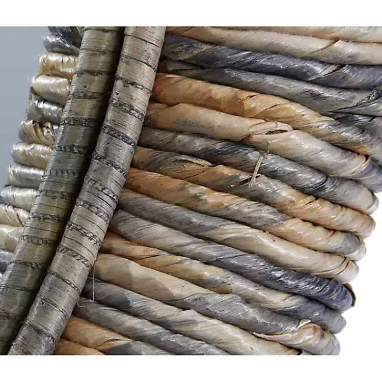 Decorative Mirrors-Kirklands Home Round Teak Wood Coiled Tampar Frame Mirror