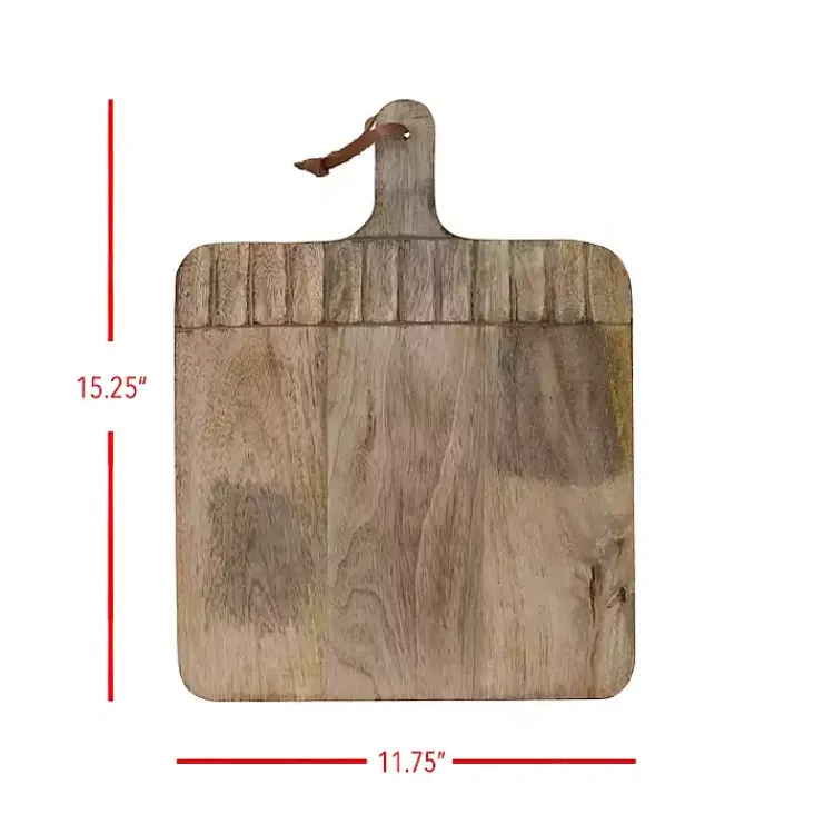 Serving & Entertaining-Kirklands Home Grooves Hand Carved Mango Wood Cutting Board Brown