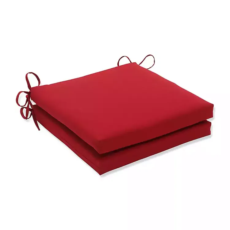 Outdoor Cushions & Pillows-Kirklands Home Square Outdoor Seat Cushion, Set of 2 Red