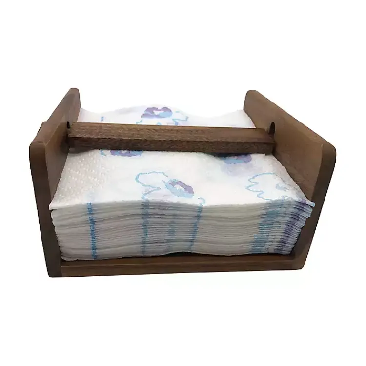 Kitchen Accessories-Kirklands Home Acacia Wood Napkin Holder Brown