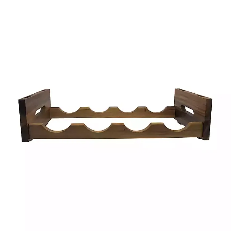 Kitchen Storage-Kirklands Home Acacia Wood Stackable Wine Rack