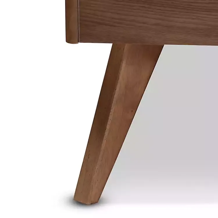 Beds & Headboards-Kirklands Home Walnut Inset Paneling Platform Queen Bed Brown