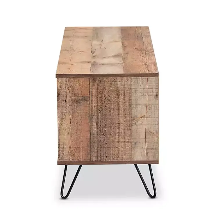 Tv Stands & Media Consoles-Kirklands Home Rustic Oak Wood TV Stand Brown