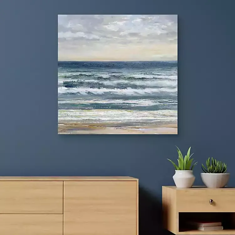 Canvas Art-Kirklands Home Seascape Skies Canvas Art Print Blue
