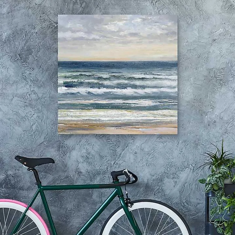 Canvas Art-Kirklands Home Seascape Skies Canvas Art Print Blue