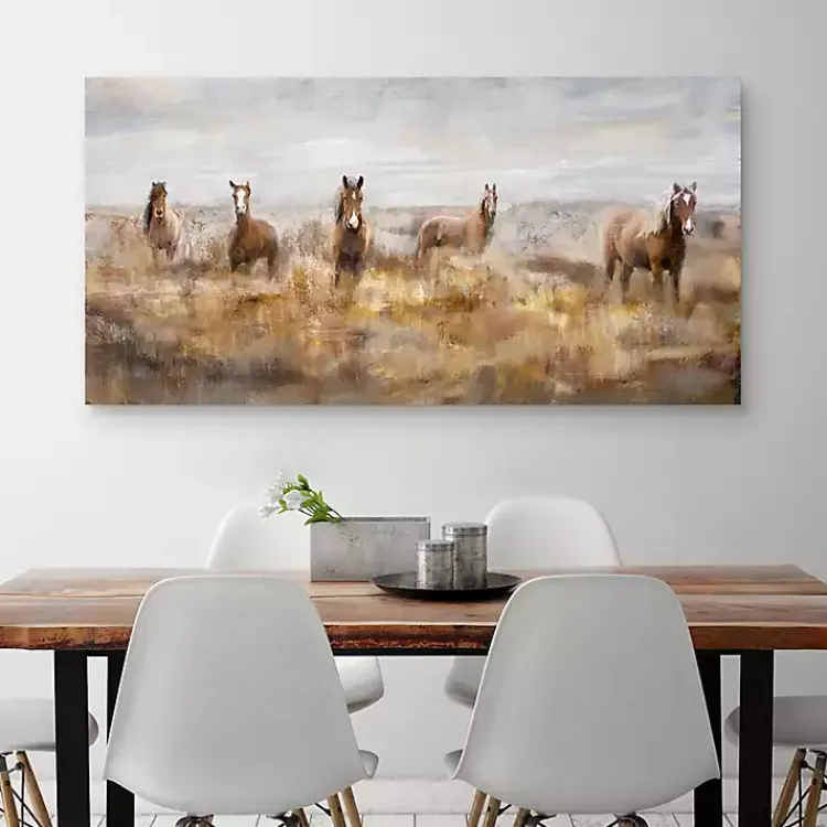 Canvas Art-Kirklands Home Morning Herd Canvas Art Print Tan