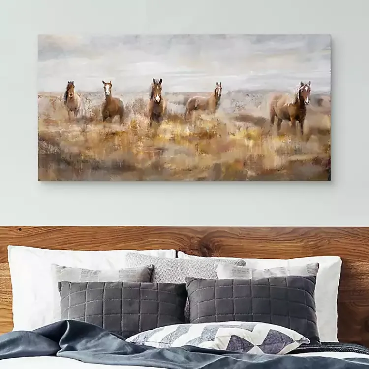 Canvas Art-Kirklands Home Morning Herd Canvas Art Print Tan