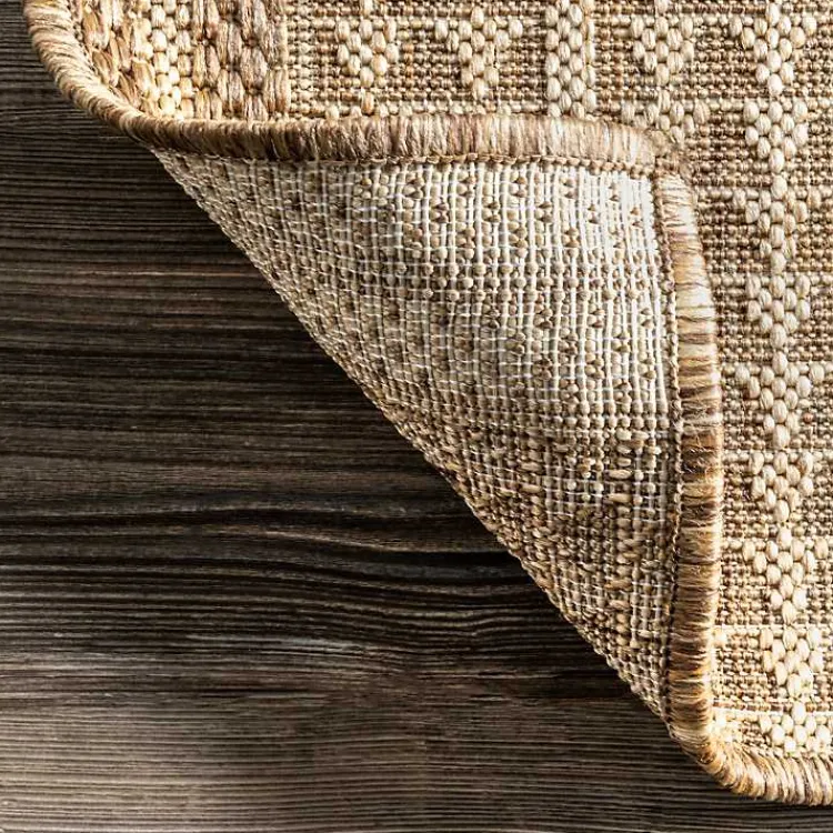 Outdoor Rugs-Kirklands Home Raina Tribal Zig Zag Outdoor Rug, 5x8 Brown