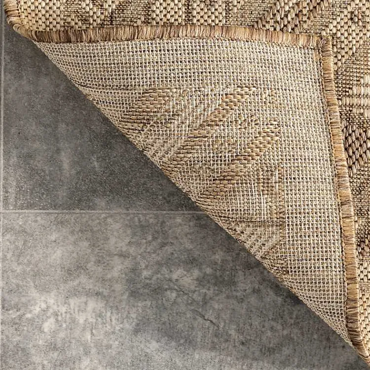 Outdoor Rugs-Kirklands Home Landy Aztec Outdoor Rug, 5x8 Tan