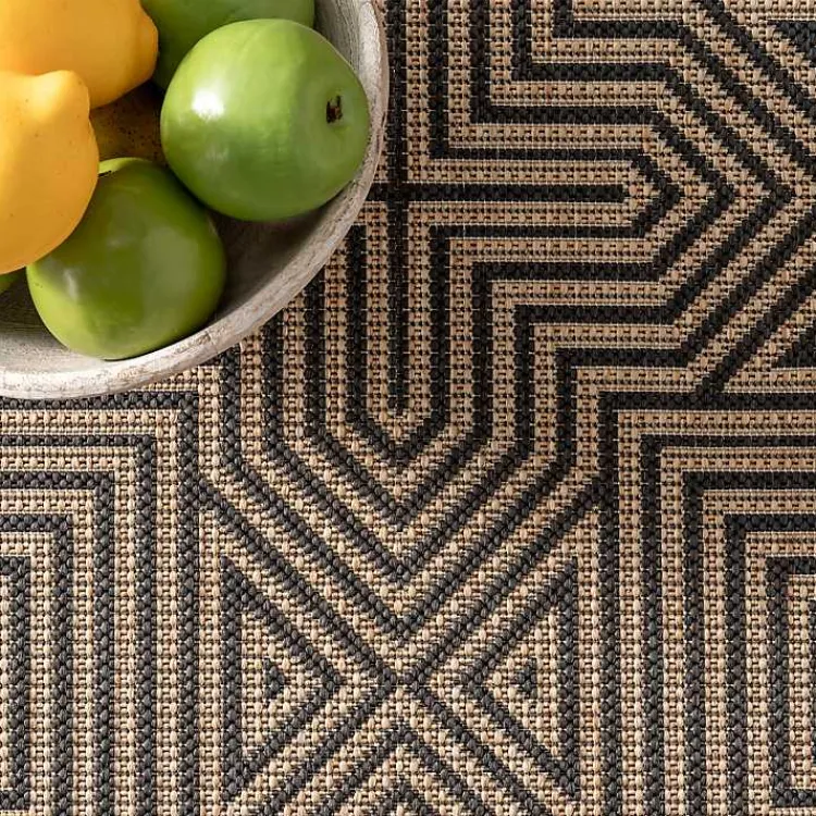 Outdoor Rugs-Kirklands Home Kylie Gray Modern Abstract Outdoor Rug, 8x10