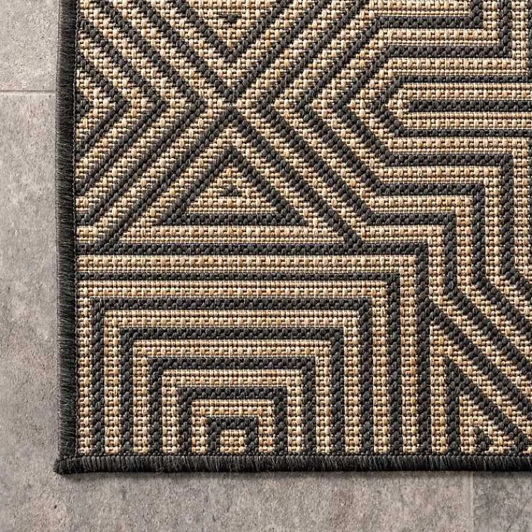 Outdoor Rugs-Kirklands Home Kylie Gray Modern Abstract Outdoor Rug, 8x10