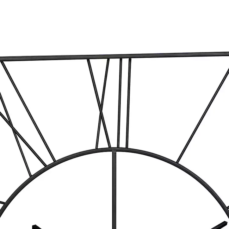 Clocks-Kirklands Home Minimal Square Open Face Clock Black