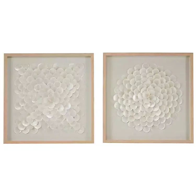 Framed Art-Kirklands Home Shell Design Shadow Box 2-pc. Wall Art