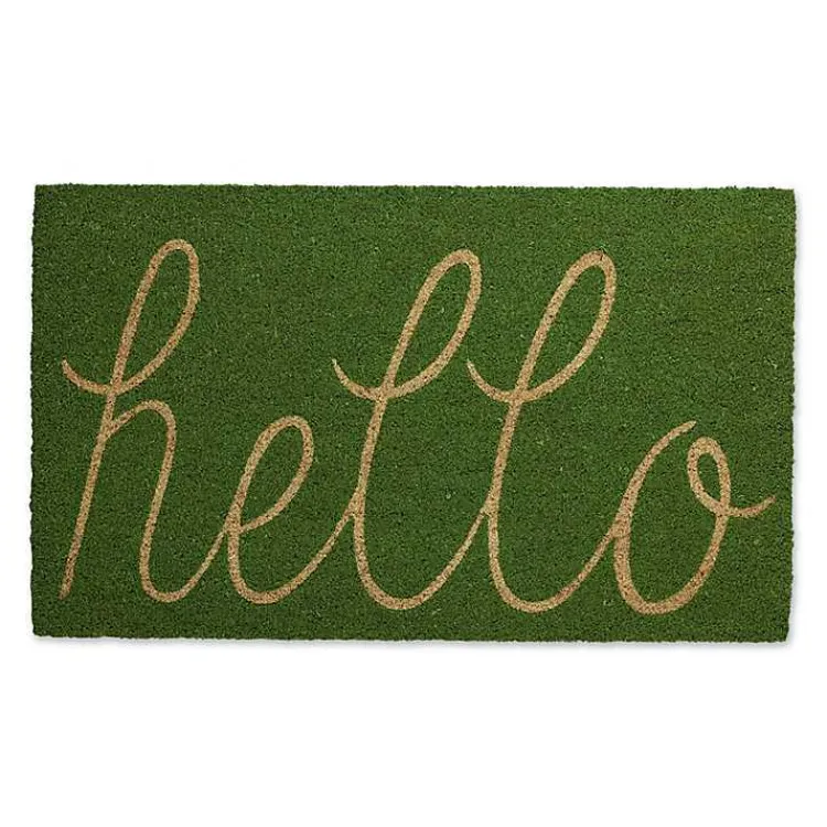 Doormats-Kirklands Home Apple Hello Doormat Green