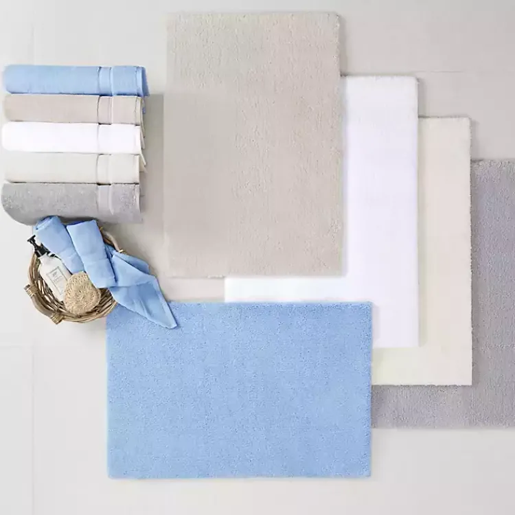 Bathroom Rugs-Kirklands Home High Pile Marshmallow Bath Mat, 30 in. Gray