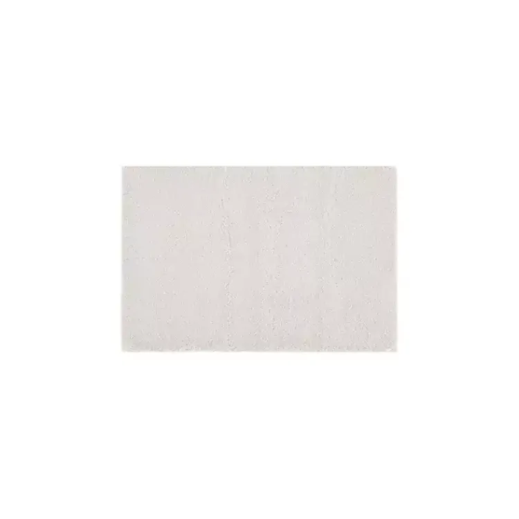 Bathroom Rugs-Kirklands Home Taupe High Pile Marshmallow Bath Mat, 30 in. Ivory