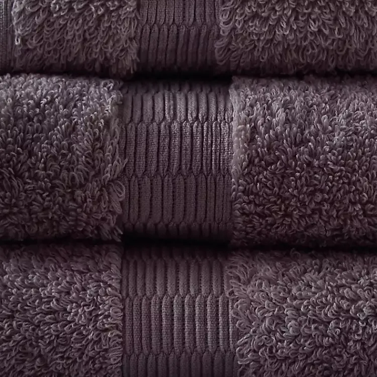 Bath Towels-Kirklands Home Egyptian Cotton 6-pc. Towel Set Purple