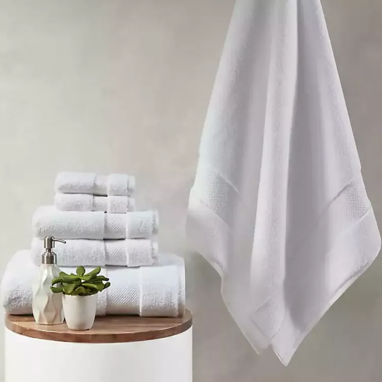 Bath Towels-Kirklands Home 6-pc. Cotton Bath Towel Set White