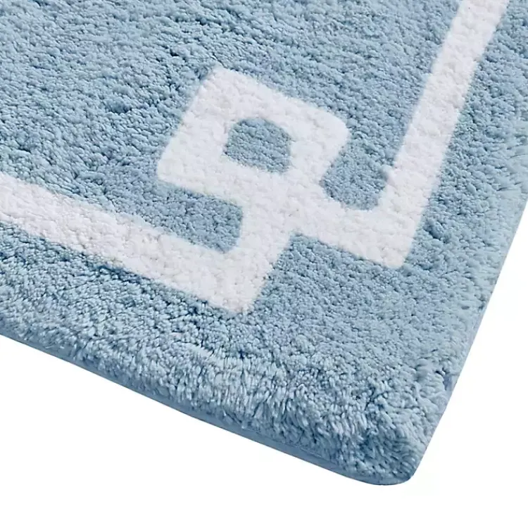 Bathroom Rugs-Kirklands Home Simple Trim Cotton Tufted Bath Mat, 40 in. Blue