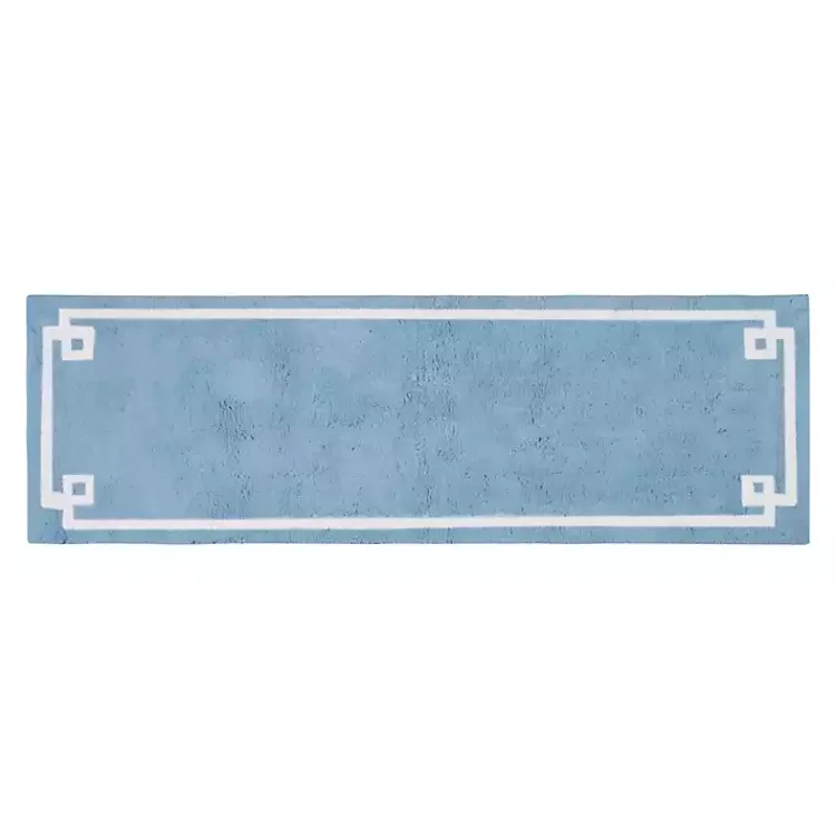 Bathroom Rugs-Kirklands Home Simple Trim Cotton Tufted Bath Mat, 72 in. Blue