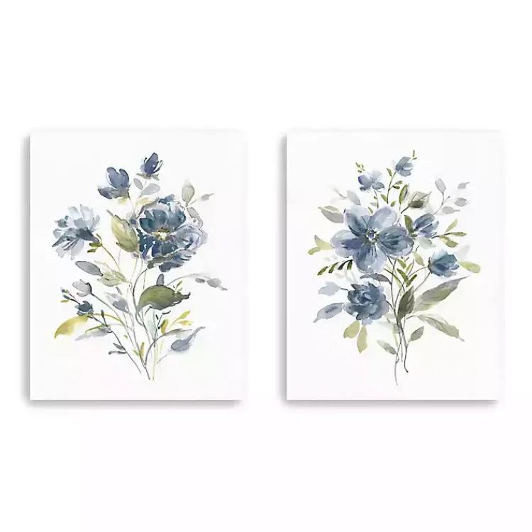 Canvas Art-Kirklands Home Linen Botanical Navy 2-pc. Canvas Art Prints
