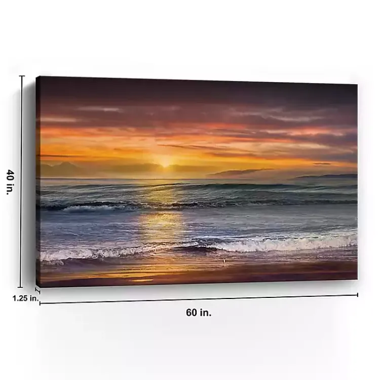 Canvas Art-Kirklands Home Sundown Descanso Beach Canvas Art Print, 60x40 in.
