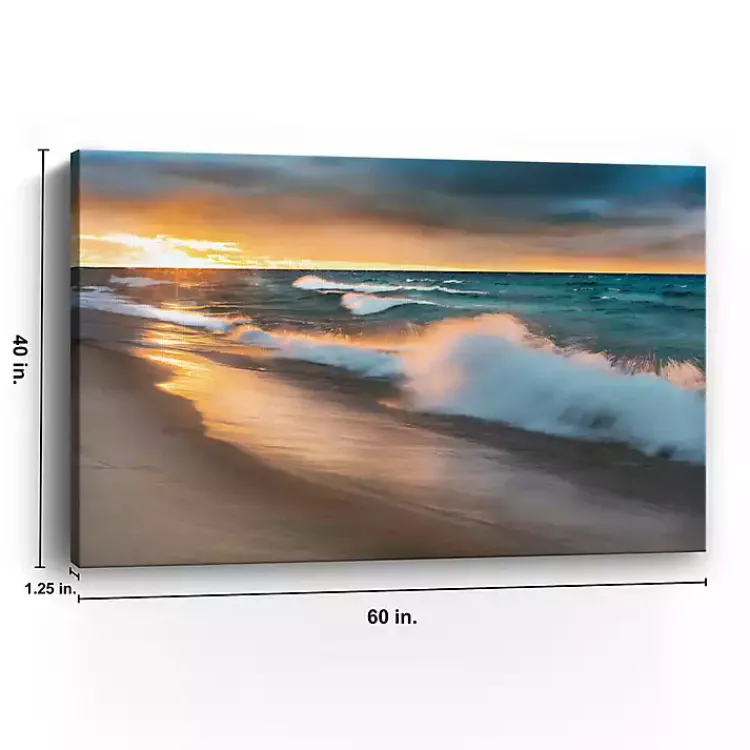 Canvas Art-Kirklands Home Miners Beach Light Canvas Art Print, 60x40 in.