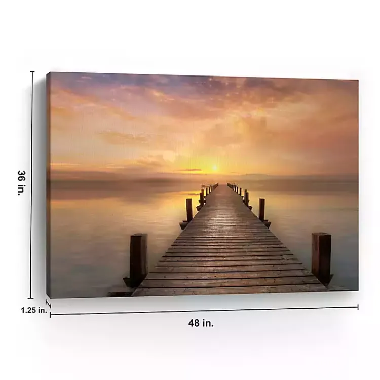 Canvas Art-Kirklands Home Comfort Bay Sunset Canvas Art Print, 48x36 in.