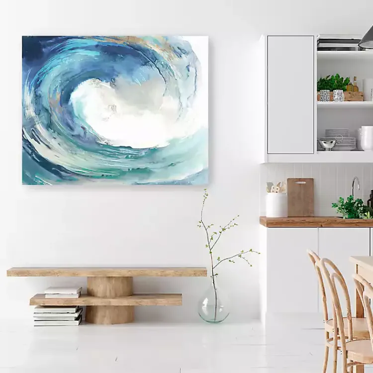 Canvas Art-Kirklands Home Water Collar Giclee Canvas Art Print, 30x24 in. Blue