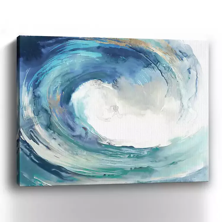 Canvas Art-Kirklands Home Water Collar Giclee Canvas Art Print, 30x24 in. Blue