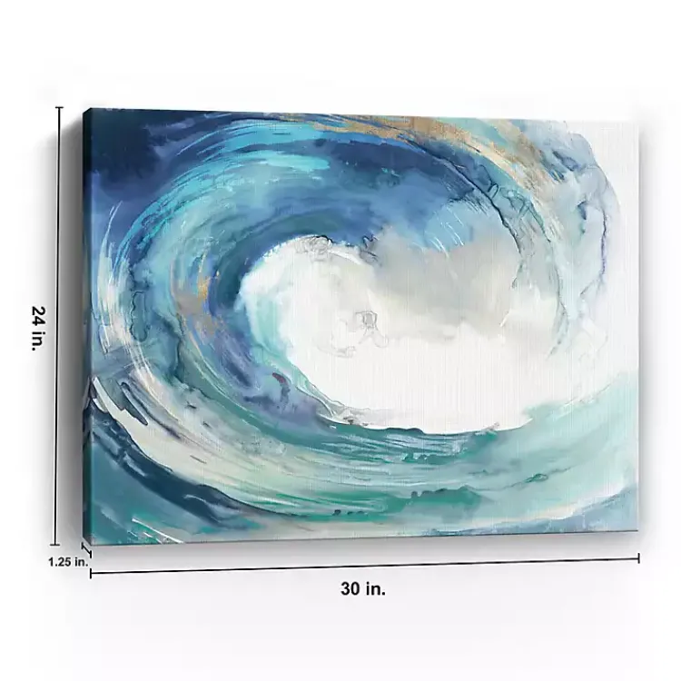 Canvas Art-Kirklands Home Water Collar Giclee Canvas Art Print, 30x24 in. Blue