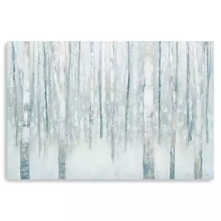 Canvas Art-Kirklands Home Winter Blue Birch Canvas Art Print, 60x40 in.