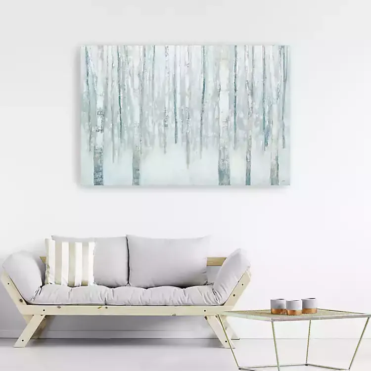 Canvas Art-Kirklands Home Winter Blue Birch Canvas Art Print, 60x40 in.