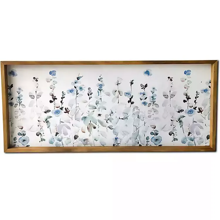 Framed Art-Kirklands Home Soft Blue Garden Framed Canvas Art Print