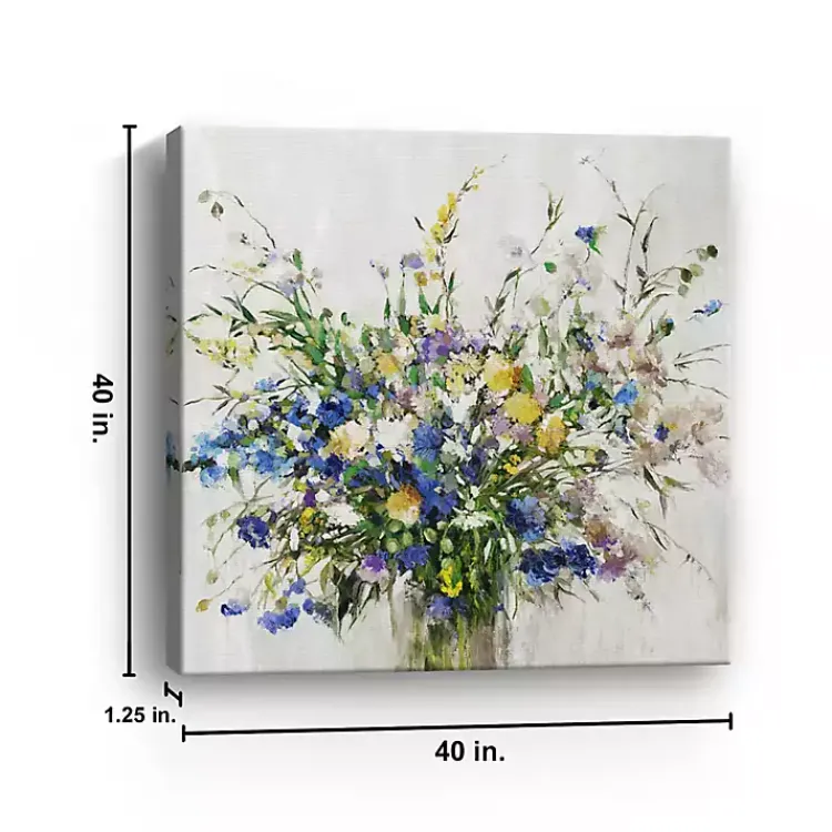 Canvas Art-Kirklands Home Wild Grown Bouquet Canvas Art Print, 40x40 in.
