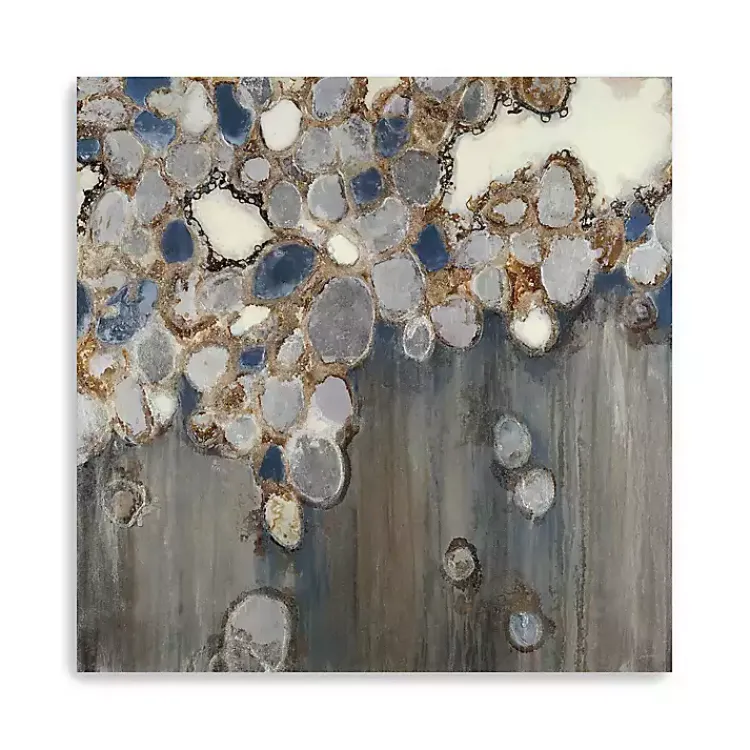 Canvas Art-Kirklands Home Indigo Oyster Shells Abstract Canvas Art Print