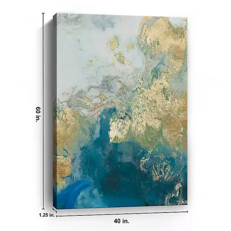 Canvas Art-Kirklands Home Ocean Splash II Canvas Art Print Blue