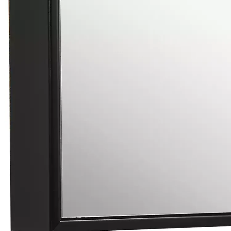 Framed Mirrors-Kirklands Home Simple Frame Rectangle Wall Mirror Black
