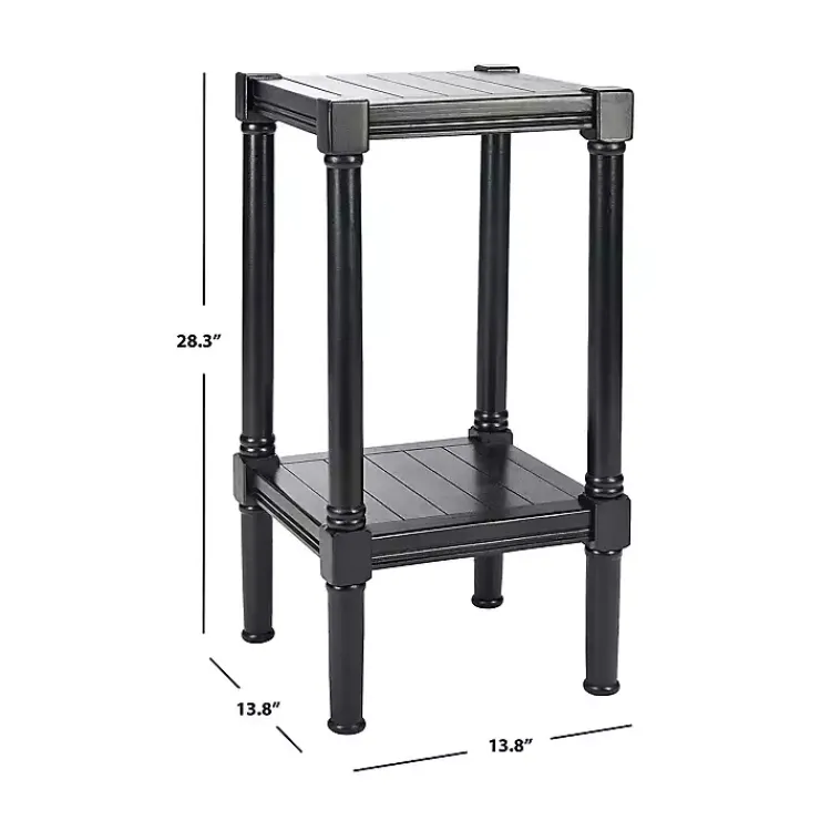 Accent & End Tables-Kirklands Home Landry Carved Legs Accent Table Black