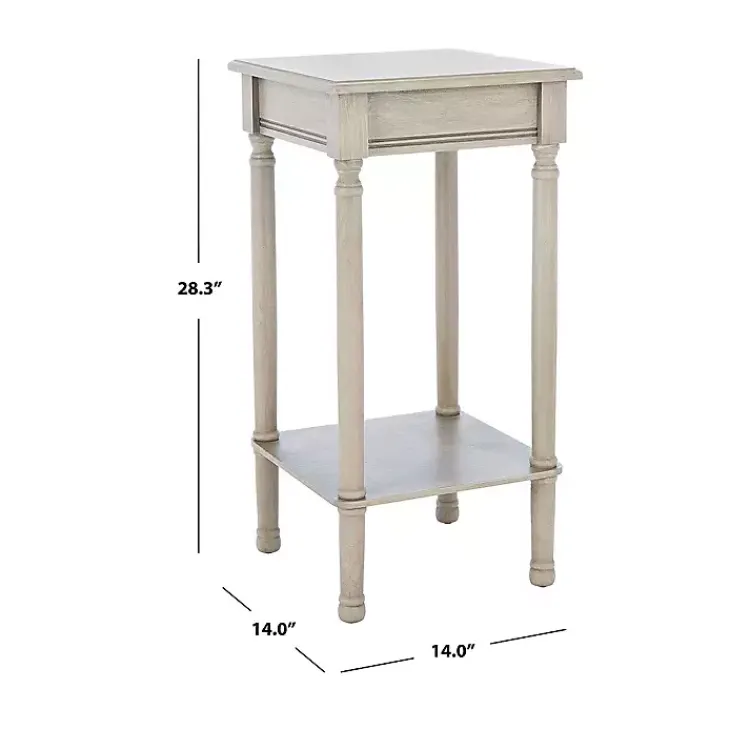 Accent & End Tables-Kirklands Home Tilley Beige Classic Square Accent Table Tan