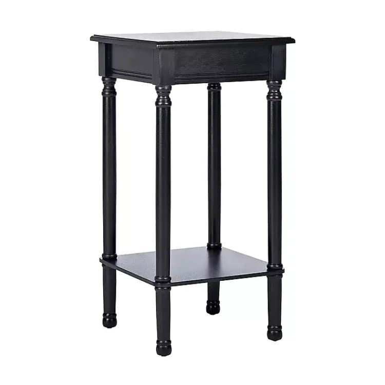Accent & End Tables-Kirklands Home Classic Tegan Square Accent Table Black